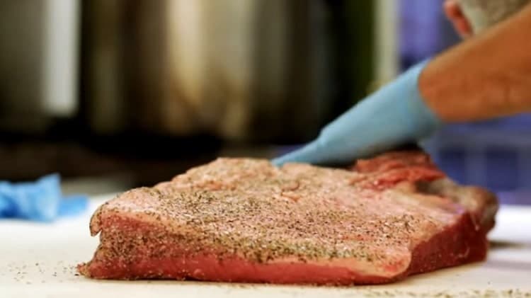 Seasoning the Brisket