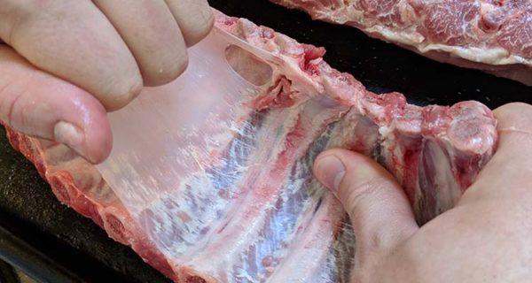 Removing the membrane also helps your rub hit the meat